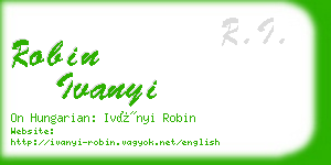 robin ivanyi business card